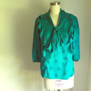 Ruffle and Nice tie blouse